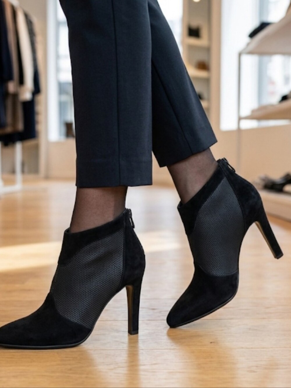 Peter Kaiser Black  PATRINA low ankle boots Size 5.5‎